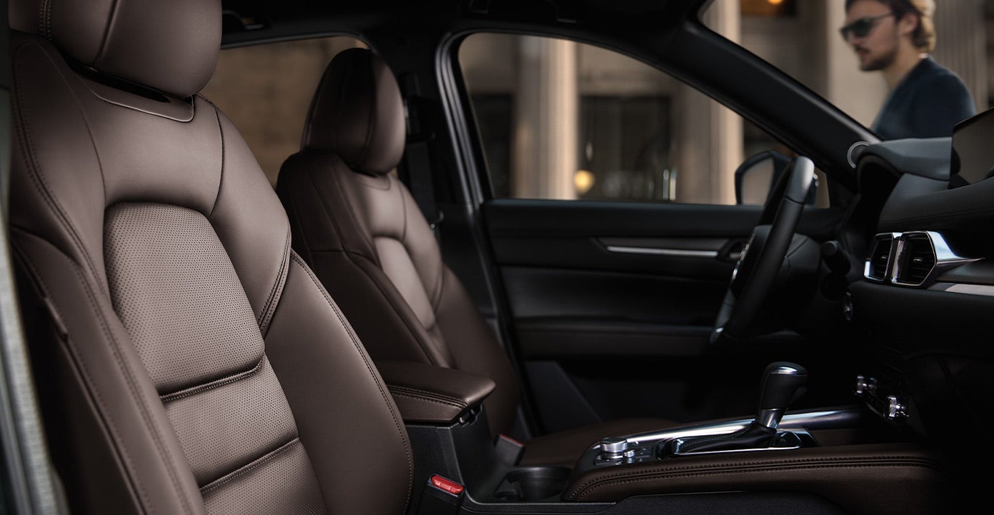Front Interior of 2020 Mazda CX-5 with leather seats | Mazda Lakeland in Lakeland, FL
