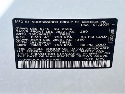 2025 Volkswagen Atlas 2.0T SE w/Technology