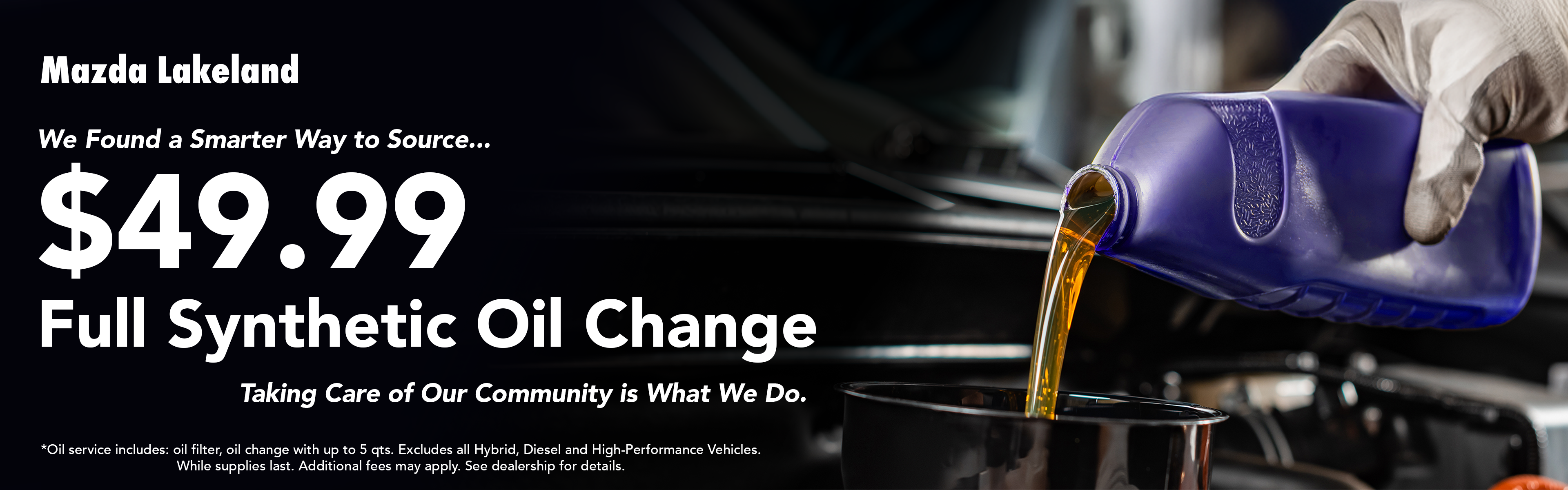 Synthetic Oil Change Special