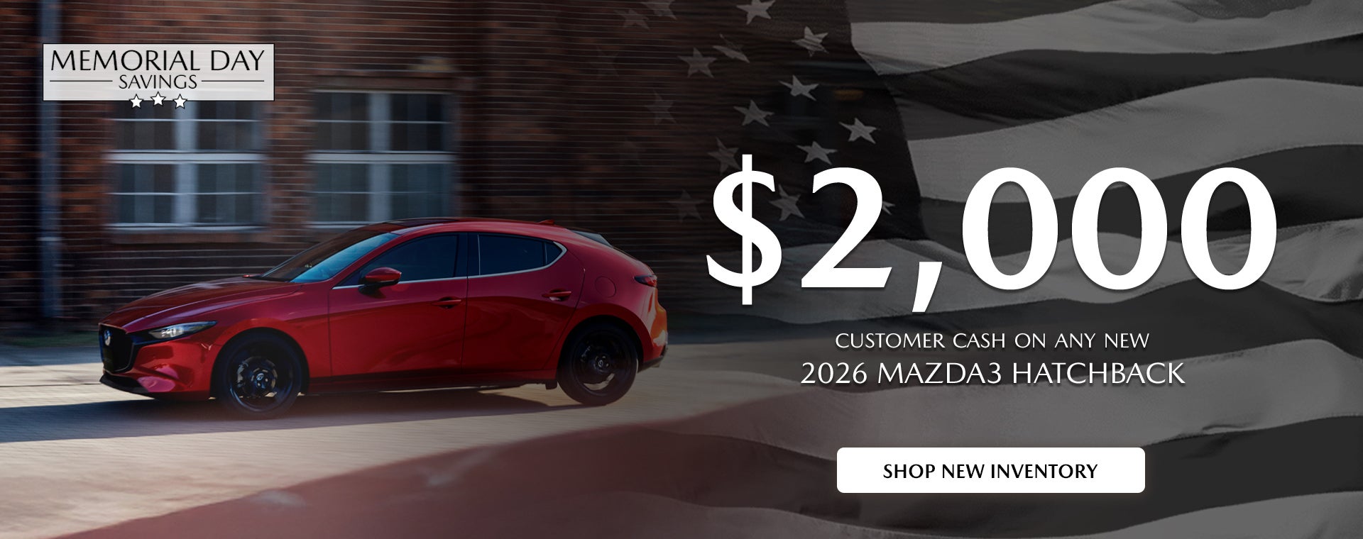 2026 Mazda3 Hatchback Customer Cash