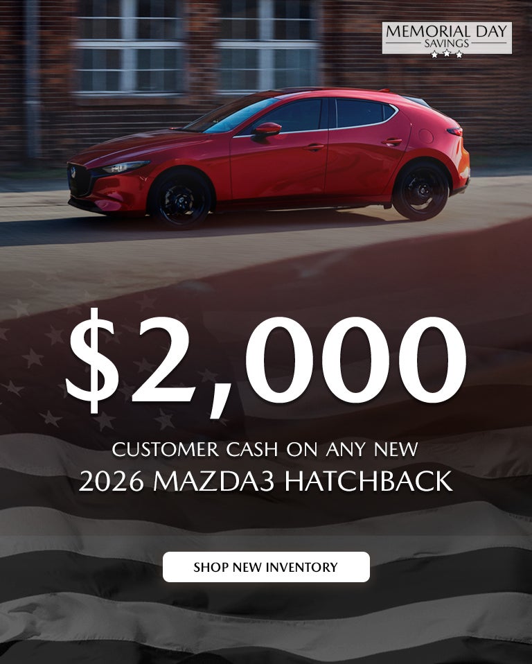 2026 Mazda3 Hatchback Customer Cash