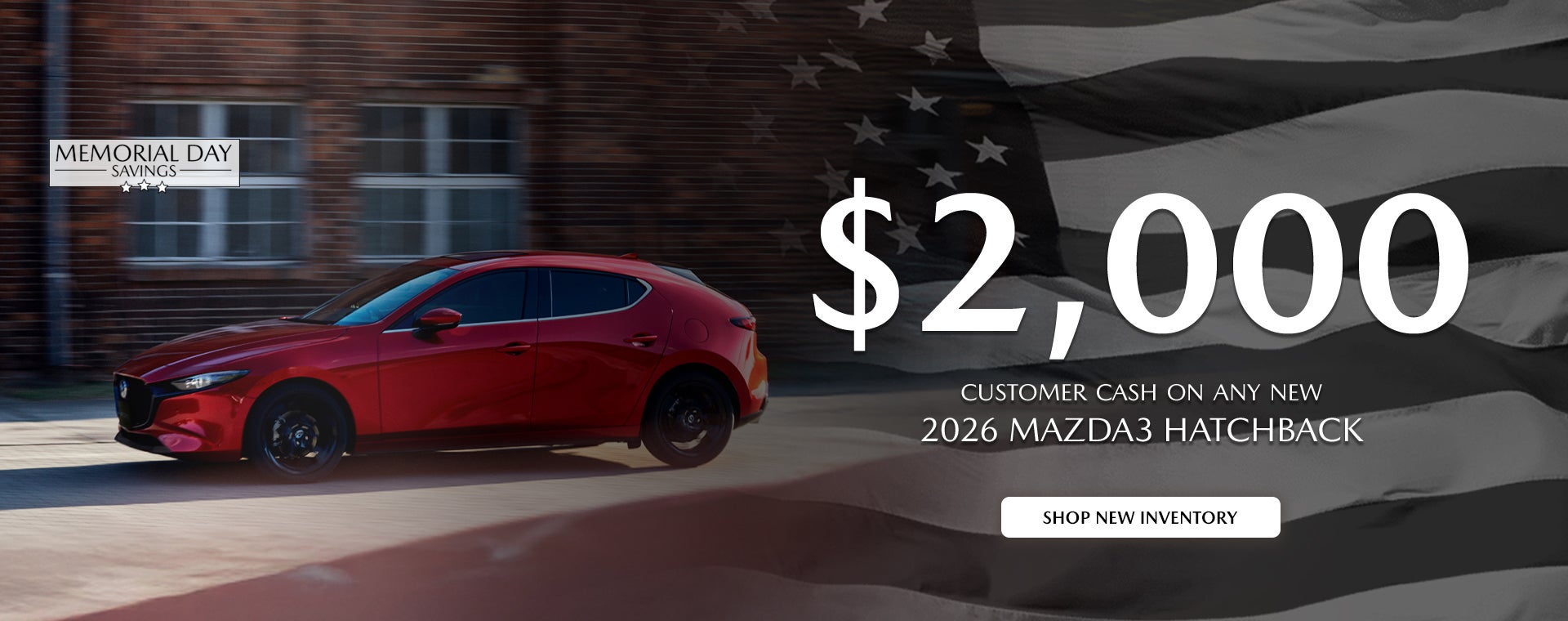 2026 Mazda3 Hatchback Customer Cash