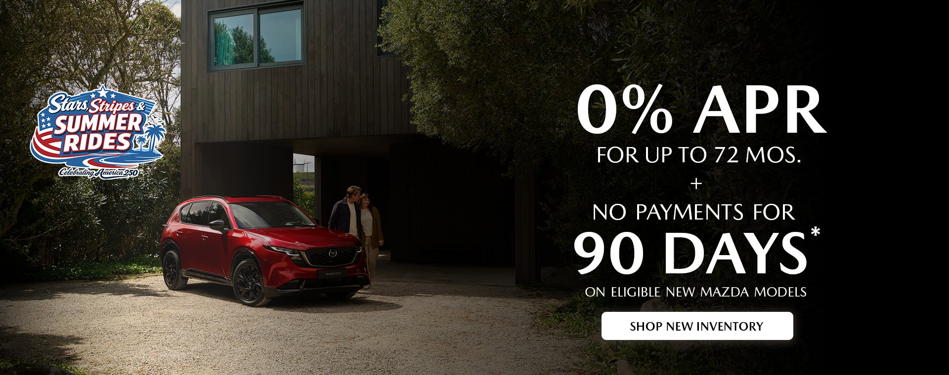 0% APR For 60 Months on Most New Mazdas