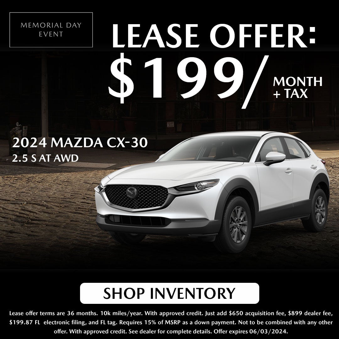 2024 Mazda CX-30: Lease for $199/month + tax